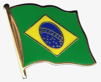 Brazil Flag Pin, Badge - Mexican Flag Drawing Easy, HD Png Download, Free Download