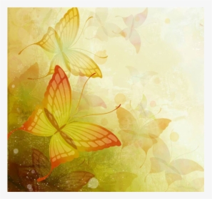 Light Flower Background Png Free Download - Colorful Butterfly Background Design, Transparent Png, Free Download