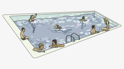 Clipart Children Swimming Pool - Public Swimming Pool Clipart, HD Png Download, Free Download