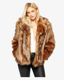 Fur Coat Png Transparent - Fake Fur Coat Brown, Png Download, Free Download