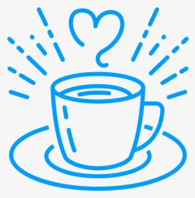 Coffee Cup Blue Icon, HD Png Download, Free Download