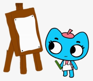Kate The Artist Working On Canvas - Cartoon, HD Png Download, Free Download