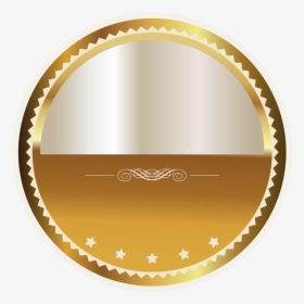 Badge Transparent Ribbon - Gold Badge Gold Round, HD Png Download, Free Download