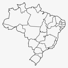 File States Blank Png - Brazil Political Map Blank, Transparent Png, Free Download