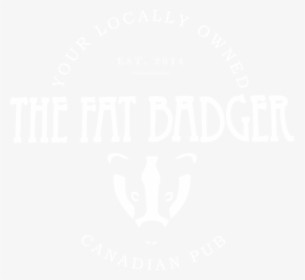 The Fat Badger White Logo - Poster, HD Png Download, Free Download