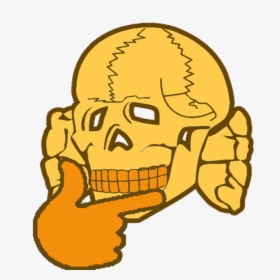 Thinking Emoji Skull, HD Png Download, Free Download
