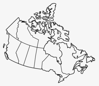 Canada Provinces Blank - Map Of Canada Drawing, HD Png Download, Free Download