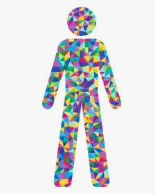 Prismatic Low Poly Male Symbol Silhouette Clip Arts - Gender Identity Data, HD Png Download, Free Download
