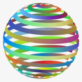3d Spiral Sphere - Three-dimensional Space, HD Png Download, Free Download