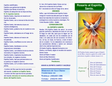 Rosario Al Espiritu Santo 7 Misterios Pdf, HD Png Download, Free Download