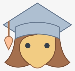 Graduate Clipart Woman Graduate - Female Student Icon Png, Transparent Png, Free Download