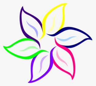 Multi-color Flower Svg Clip Arts - Simple Flower Drawing Easy, HD Png Download, Free Download