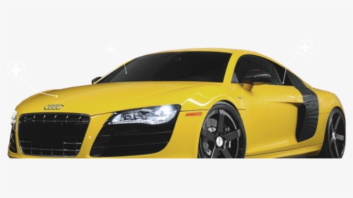 Yellow And Black Audi R8, HD Png Download, Free Download