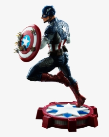 Striphelden Capitan America Figure Statuina 3d Pvc - Marvel Gallery Captain America Statue, HD Png Download, Free Download