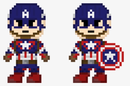 Pixel Art Captain America Infinity War, HD Png Download, Free Download