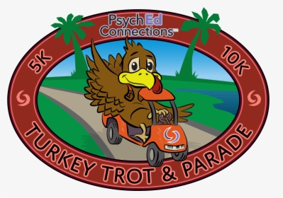 Psych Ed Connections 5k/10k Turkey Trot, Fun Run & - Cartoon, HD Png Download, Free Download