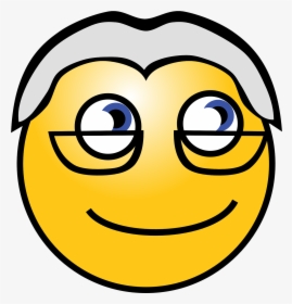Senior, Man, Old, Face, Cartoon, Glasses, Smile - Old Person Smiley Face, HD Png Download, Free Download