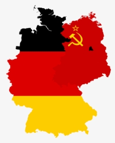 Flag Map Of West & Soviet-occupied Germany - German Flag On Germany, HD Png Download, Free Download