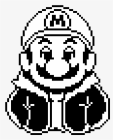Pixel Drawing Black And White Mario, HD Png Download, Free Download