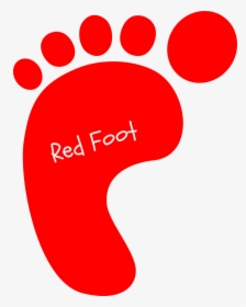 Baby Feet Png - Red Baby Foot Print, Transparent Png, Free Download