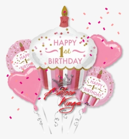 1st Birthday Girl Cupcake Bouquet, HD Png Download, Free Download