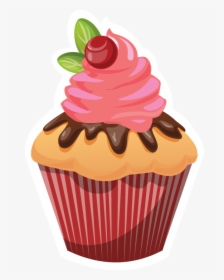 Cute Cupcake Illustration Png Download - Logos Gratis De Tortas Y Cupcakes, Transparent Png, Free Download