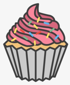 Pink Frosting Sprinkled Cupcake Shirt - Cupcake Pink Frosting, HD Png Download, Free Download