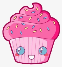 #kawaii #cute #cupcake #pink#freetoedit - Cupcake With Eyes Cartoon, HD Png Download, Free Download