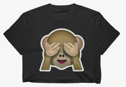 Emoji Crop Top T Shirt - Hear No Evil Speak No Evil Say No Evil Emoji, HD Png Download, Free Download