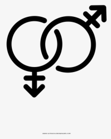 Trangender Transgender Coloring Page - Gender Equality Icon Png, Transparent Png, Free Download