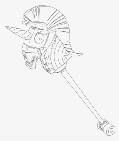 Fortnite Pickaxe Lineart - Fortnite Rainbow Smash Coloring Pages, HD Png Download, Free Download