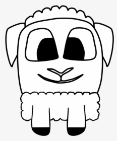 Sheep, Big Eyes, Black And White, Cartoon Animal, Png - Portable Network Graphics, Transparent Png, Free Download