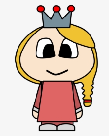 Princess, Crown, Big Eyes, Cartoon Person - Cartoon Person With Crown, HD Png Download, Free Download