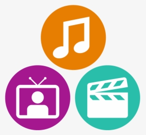 Music, Tv And Movie Icons - Circle, HD Png Download, Free Download