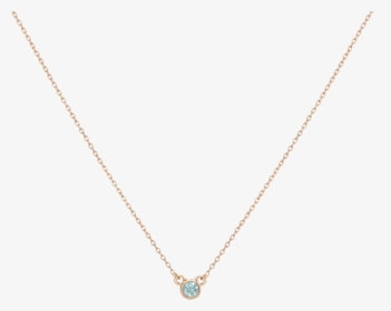 Birthstone Necklace With Aquamarine - Locket, HD Png Download, Free Download