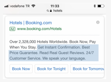 Google Ads Call Out Extension Example - Travel Agency Callout Extensions, HD Png Download, Free Download