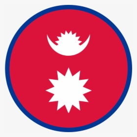 Ocround Nepal Flagoc - Circle Flag Of Nepal, HD Png Download, Free Download