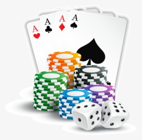 Graphic Black And White Casino Token Ace Playing Poker - Playing Cards And Dice, HD Png Download, Free Download
