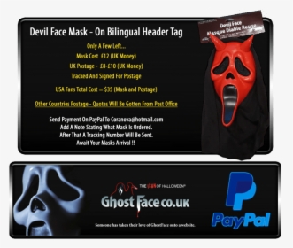Devil Face Inspired By Ghostface - Skull, HD Png Download, Free Download