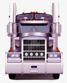 Vector Truck 18 Wheeler - Front Of An 18 Wheeler, HD Png Download, Free Download