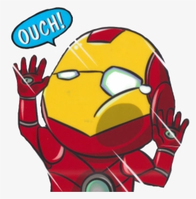 Ironman Cartooncartoni Animati Marvel Ouch Sticker - Iron Man Sticker Png, Transparent Png, Free Download