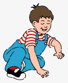 Sit Clipart Small Kid - Boy With A Toy, HD Png Download, Free Download