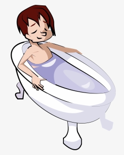 Male,neck,sitting - Boy Is In The Tub Clipart, HD Png Download, Free Download