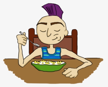 Mindful Eating For Kids - Chewing Food Slowly Cartoon, HD Png Download, Free Download