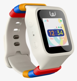 White Wizard Gps Watch With Colorful Band Holders And - Wizard Watch, HD Png Download, Free Download