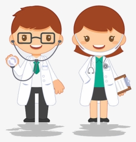 Doctor Man Clipart Free Transparent Png - Cartoon Police Man And Woman, Png Download, Free Download