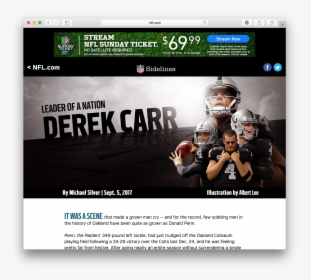 Derek Carr Leader Of A Nation, HD Png Download, Free Download