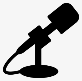 Radio Microphone Silhouette - Microphone Silhouette Png, Transparent Png, Free Download