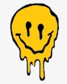 #cry #happycry #sad #grunge #tumblr - Melting Smiley Face, HD Png Download, Free Download