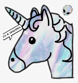 Unicorn Unicornremix Holographic Tumblr Love Png Png - Unicorn Emoji, Transparent Png, Free Download